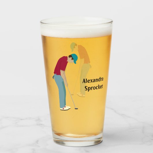 Golfer Putting Glas (Vorne (Gefüllt))