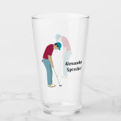 Golfer Putting Glas (Vorderseite)