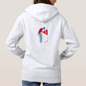 Golfer Putting Golf Ball Design Hoodie (Rückseite)