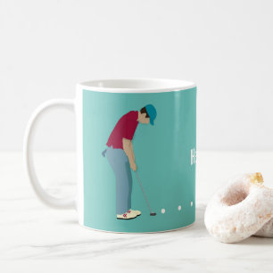 Golfer Putting Kaffeetasse