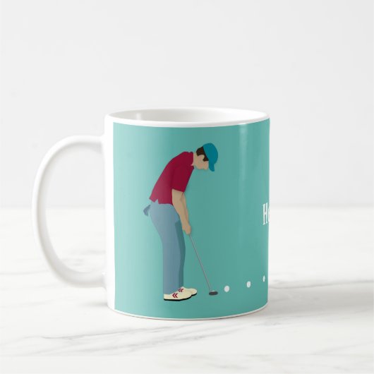 Golfer Putting Kaffeetasse (Links)