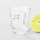 Golfer Putting Schnapsglas (Rückseite)