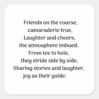 Golfer Quadratischer Aufkleber