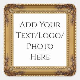 Golfer Rahmen Business / Event / Kunsthandwerk Quadratischer Aufkleber