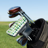 Golfer Raute Gemustert Mit Monogramm Golf Headcover (In Situ)