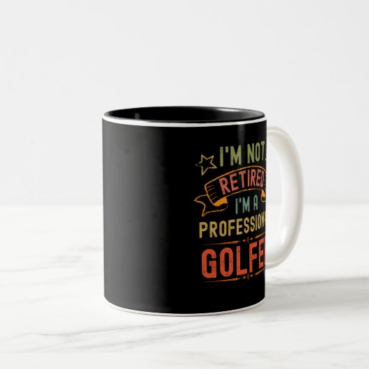 Golfer retirement 2022 funny retired golf player zweifarbige tasse (VorderseiteRechts)
