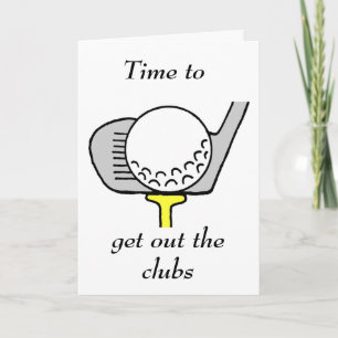 GOLFER RETIRES FUN CARD SICHER KARTE