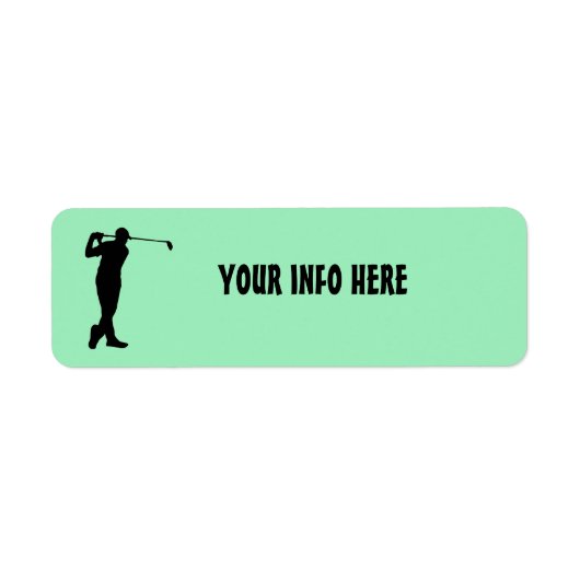 GOLFER RÜCKSENDEADRESSEN-AUFKLEBER (Vorne)