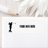 GOLFER RÜCKSENDEADRESSEN-AUFKLEBER (Insitu)