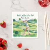 Golfer Ruhestand par tee Party Golf auf Kurs Serviette (Beispiel)