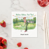 Golfer Ruhestand par tee Party Golf auf Kurs Serviette (Beispiel)
