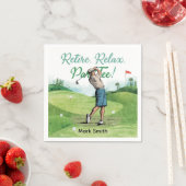 Golfer Ruhestand par tee Party Golf auf Kurs Serviette (Beispiel)