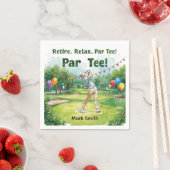 Golfer Ruhestand par tee Party Golf auf Kurs Serviette (Beispiel)