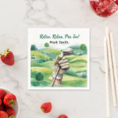 Golfer Ruhestand par tee Party Golf auf Kurs Serviette (Beispiel)