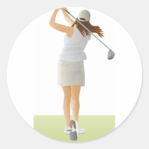 Golfer Runder Aufkleber