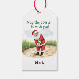 Golfer Santa auf Grün zu Weihnachten Geschenkanhänger
