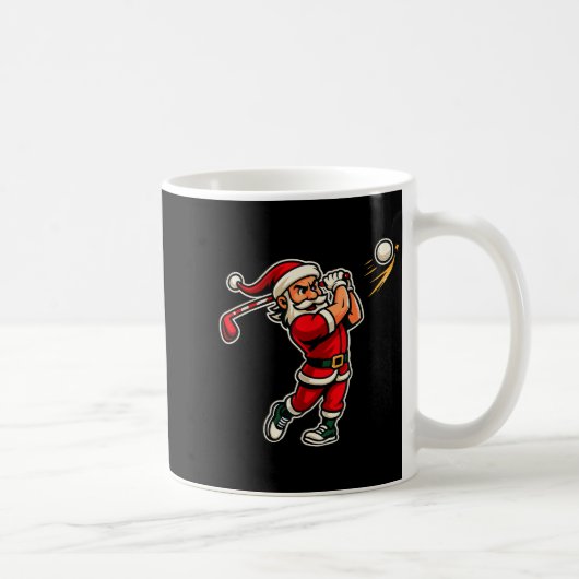 Golfer Santa Christmas Golf Shirt Men Kids Boys Go Kaffeetasse (Rechts)