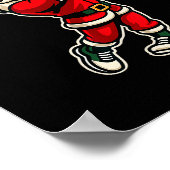 Golfer Santa Christmas Golf Shirt Men Kids Boys Go Poster (Ecke)