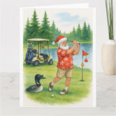 Golfer Santa Claus Golf im Tessin Karte (Vorderseite)