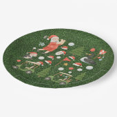 Golfer Santa Claus Golfing in Minnesota on Green Pappteller (Schrägansicht)