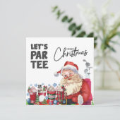 Golfer Santa Claus mit Golf Bag Gelassen par T-Shi (Stehend Vorderseite)