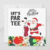 Golfer Santa Claus mit Golf Bag Gelassen par T-Shi (Vorderseite)