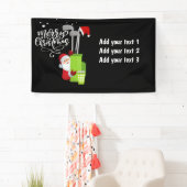 Golfer Santa Claus mit Golftasche Weihnachten Banner (Insitu)