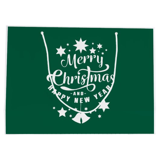 Golfer Santa Claus on Golf Course Christmas Große Geschenktüte (Rückseite)