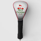 Golfer Santa, "Frohe Weihnachten" Grüße Golf Headcover (Vorderseite)