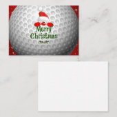Golfer Santa, "Frohe Weihnachten" Grüße Mitteilungskarte (Vorne/Hinten)