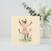 Golfer Save the Date Bride Bachelorette Einladung (Stehend Vorderseite)