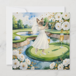 Golfer Save the Date Bride Bachelorette Einladung