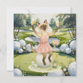 Golfer Save the Date Bride Bachelorette Einladung