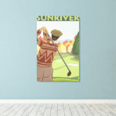 Golfer Scene - Sun River, Oregon Leinwanddruck (Insitu (Holzboden))