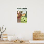 Golfer Scene - Sun Valley, Idaho Poster (Küche)