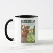 Golfer Scene - Sun Valley, Idaho Tasse (Links)