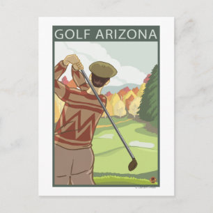 Golfer SceneArizona Postkarte