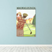 Golfer SceneColorado Leinwanddruck (Insitu (Holzboden))