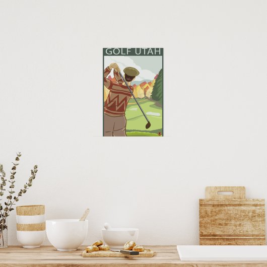 Golfer SceneUtah Poster (Küche)