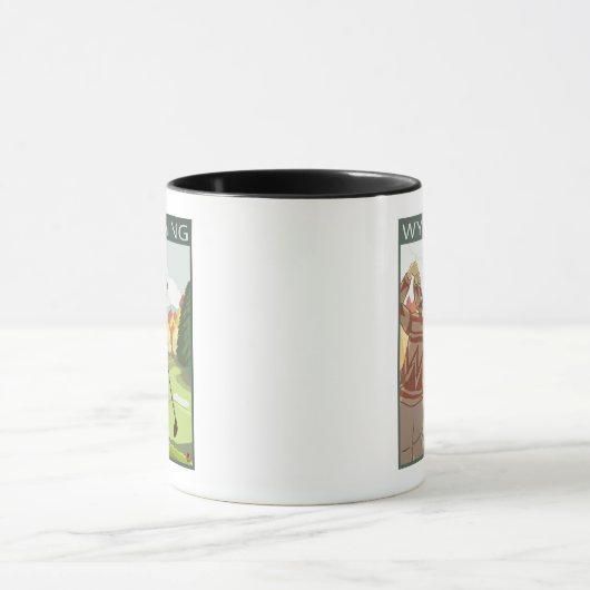Golfer SceneWyoming Tasse (Zentrum)