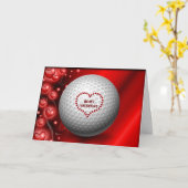 Golfer - Sei mein Valentin Karte (Gelbe Blume)