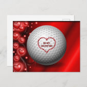 Golfer - Seien Sie meine Valentinkarte Postkarte (Vorne/Hinten)