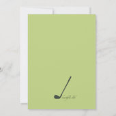 Golfer (SIE BILDEN FARBE HINTERGRUND) Einladung (Rückseite)