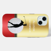 Golfer Silhouette, Ball personalisieren Case-Mate iPhone Hülle (Rückseite (Horizontal))