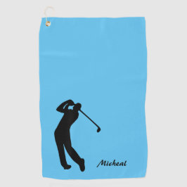 Golfer-Silhouette Golfhandtuch