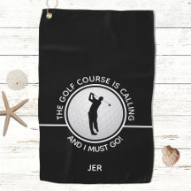 Golfer-Silhouette Golfkurs Schwarz-weißes Angebot