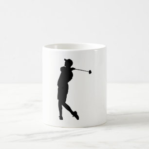 Golfer-Silhouette Kaffeetasse
