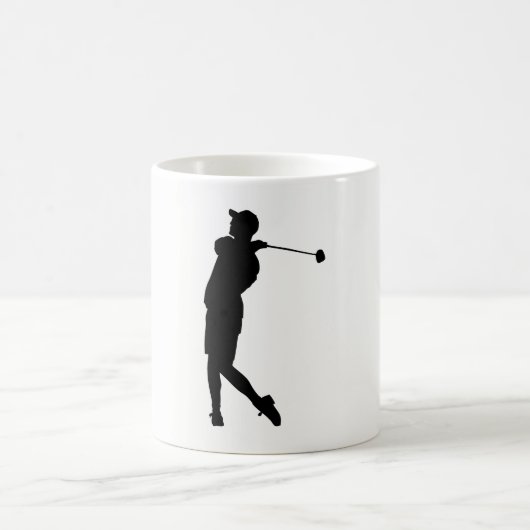 Golfer-Silhouette Kaffeetasse (Mittel)