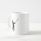 Golfer-Silhouette Kaffeetasse (Vorderseite Links)