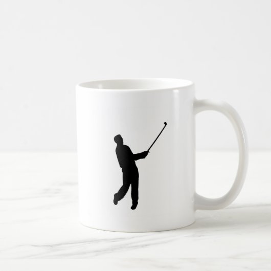 Golfer-Silhouette Kaffeetasse (Rechts)